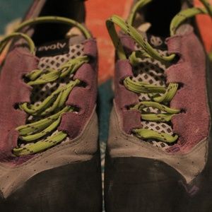 Purple Evolv Bouldering Shoes